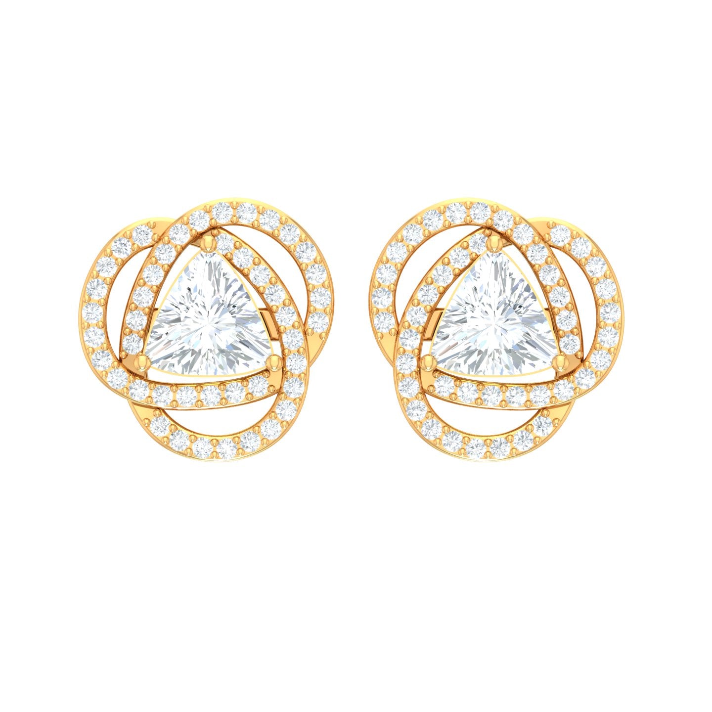 Trillon Halo Earrings