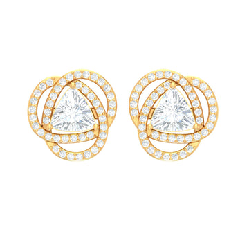 Trillon Halo Earrings