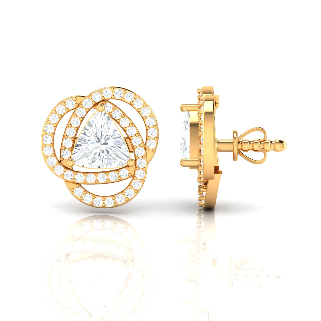 Trillon Halo Earrings