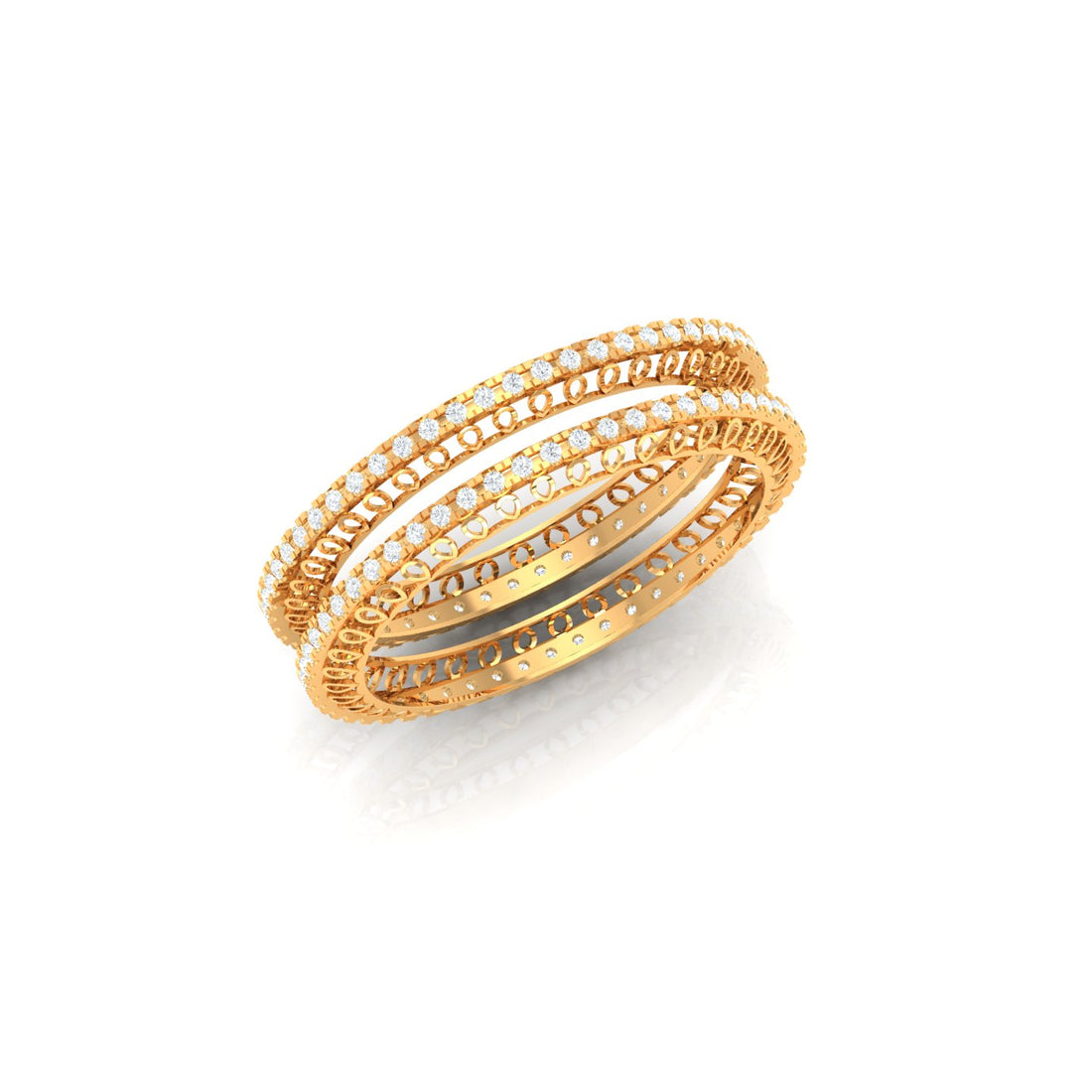 Round Diamond Bangles