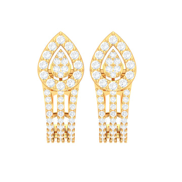 Buy Aila Round Diamond Bali Earrings