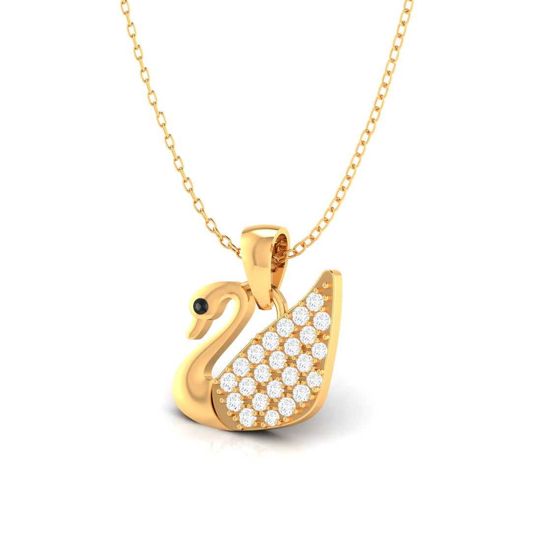 Diamond Swan Pendant (WITHOUT CHAIN)