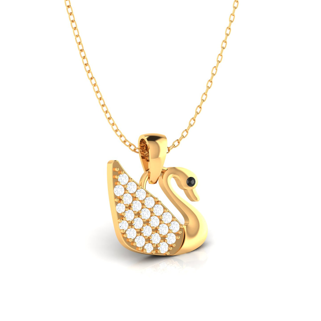 Diamond Swan Pendant (WITHOUT CHAIN)