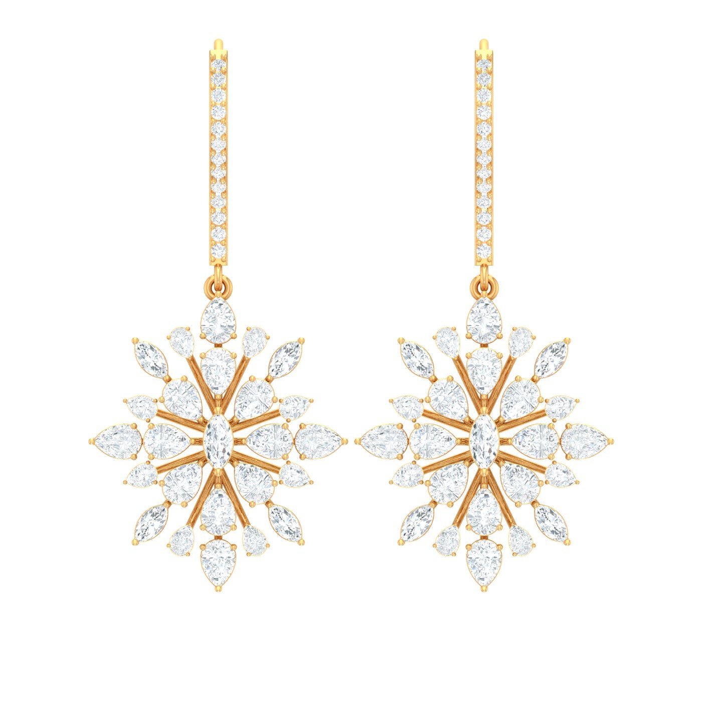 The Couple Petal Front Back Earrings