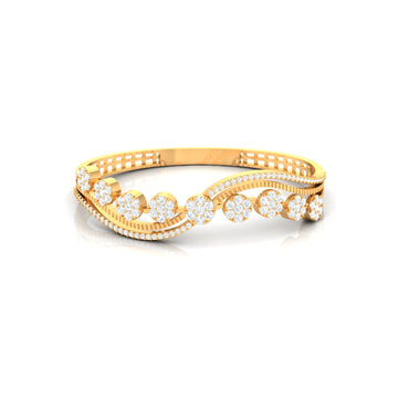 Wavy Round Diamond Bracelet