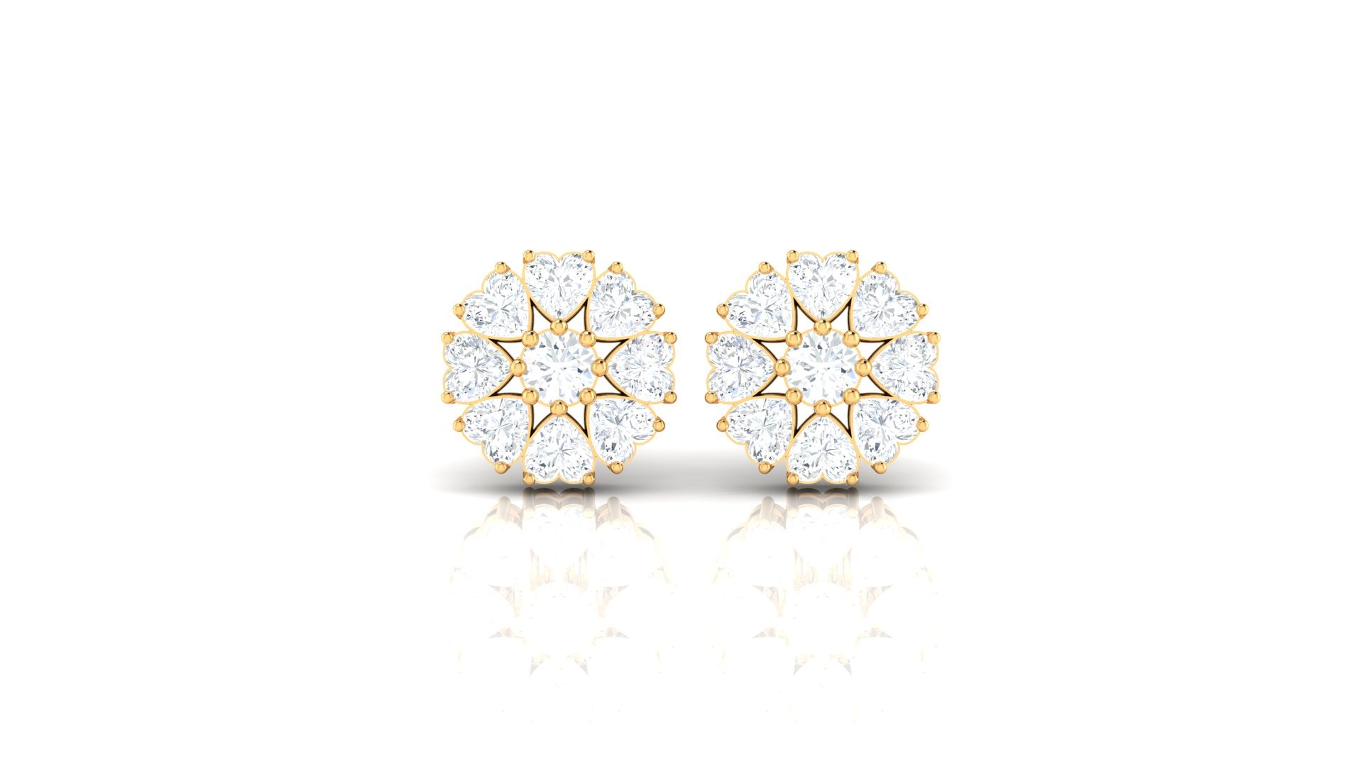 Elegant swirl diamond earring