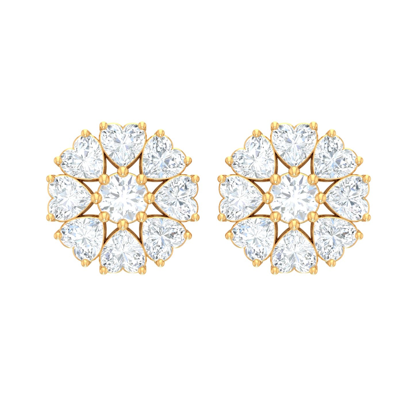 Elegant swirl diamond earring