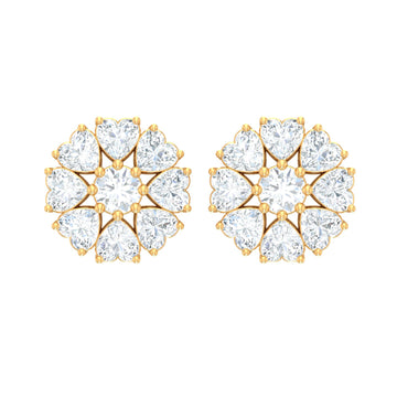 Elegant swirl diamond earring