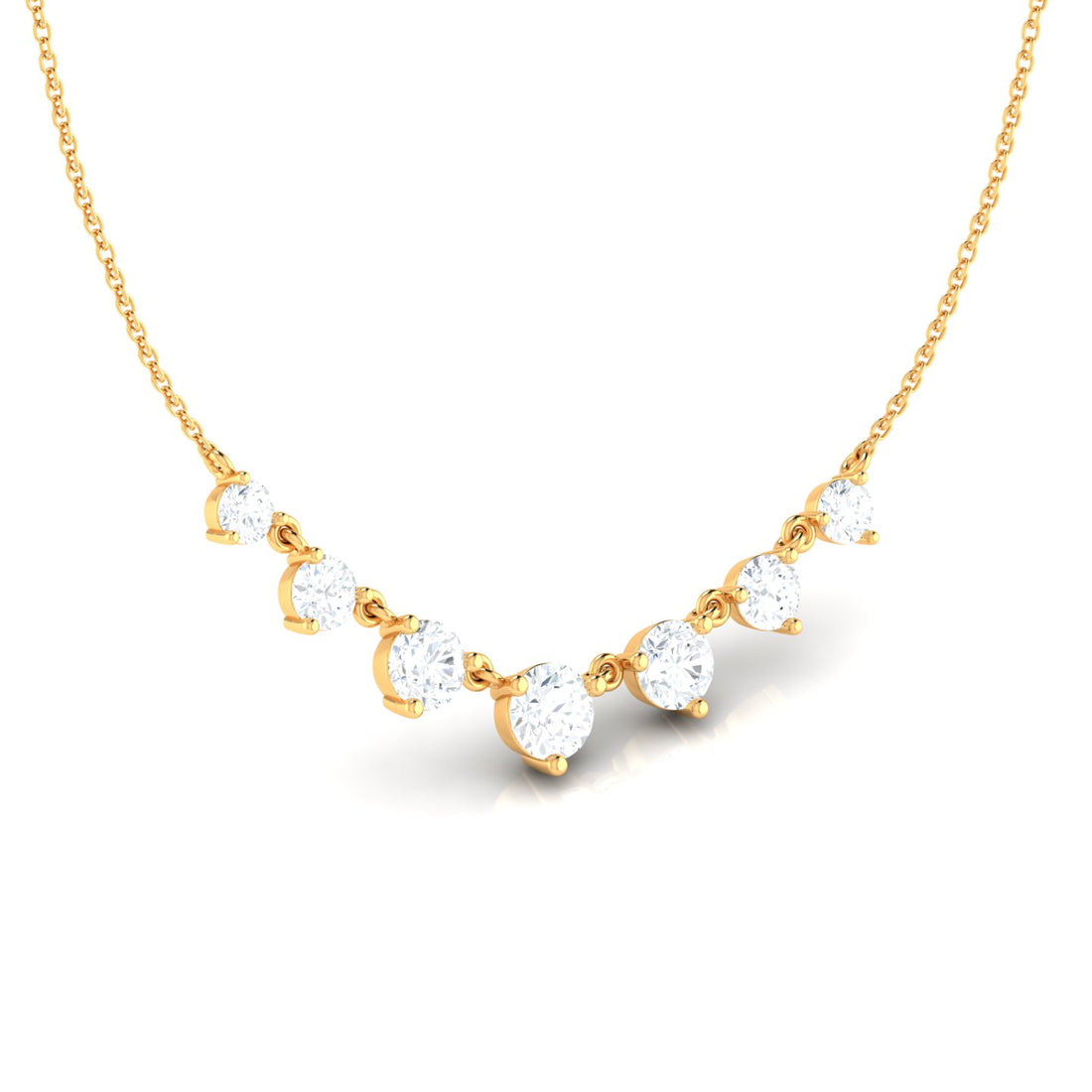 Minimalist Tennis Diamond Necklace (WITHOUT CHAIN)