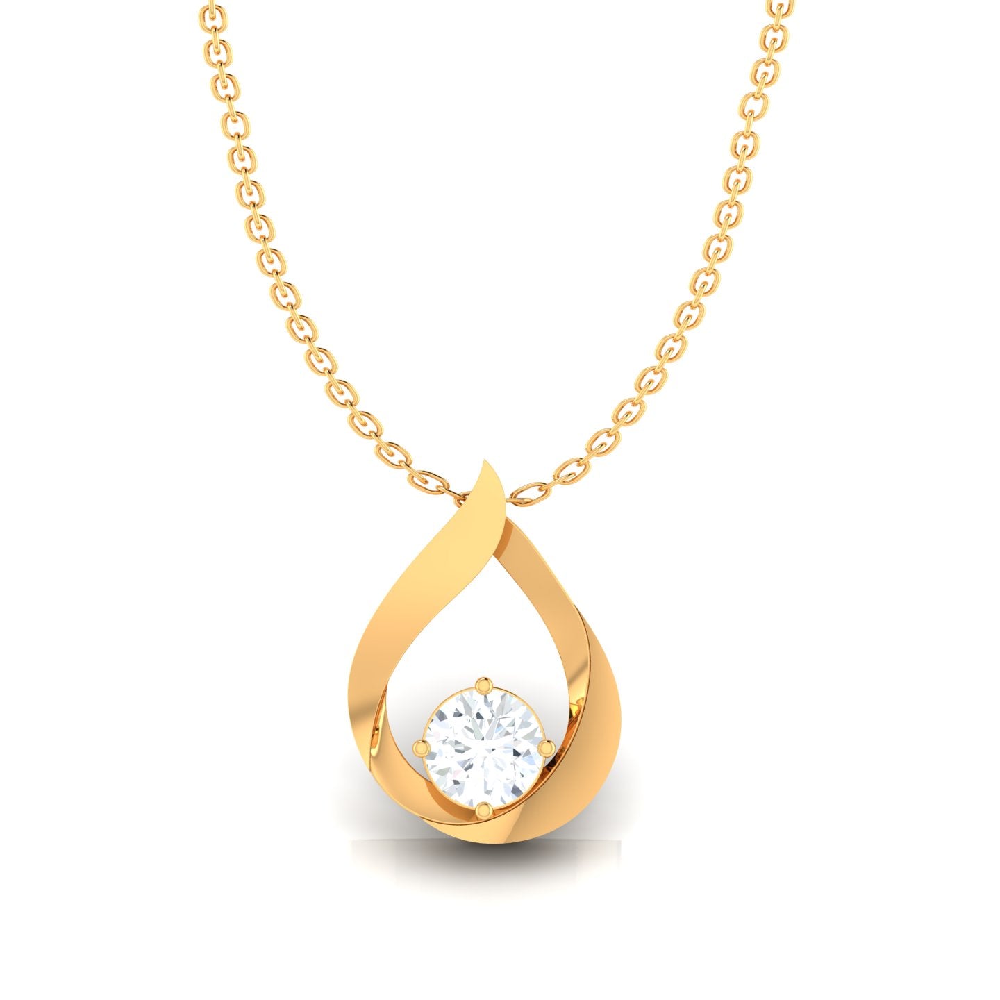 Drop Miracle Plate Diamond Pendant (WITHOUT CHAIN)