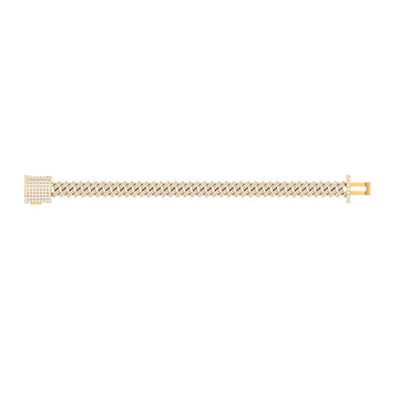 Brilliant Artsy Gold Link Bracelet for Men