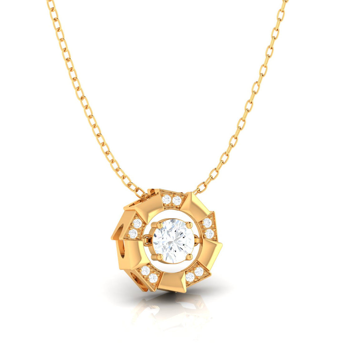 Facet Flare Pendant (WITHOUT CHAIN)
