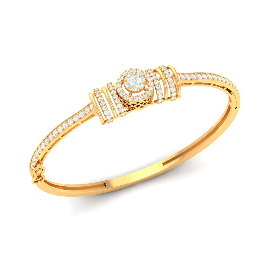 White Gleam Open Bangle