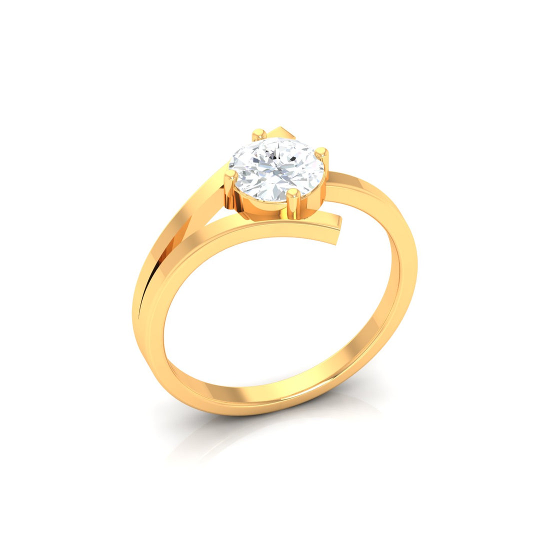 Stunning Solitaire Ladies Ring 14KT