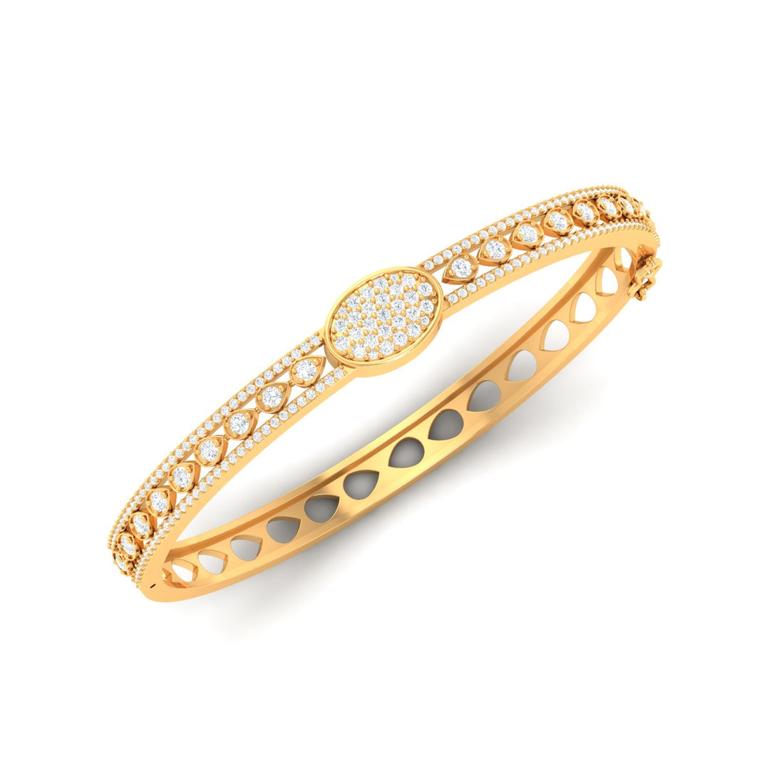 Trinova Halo Diamond Bangle