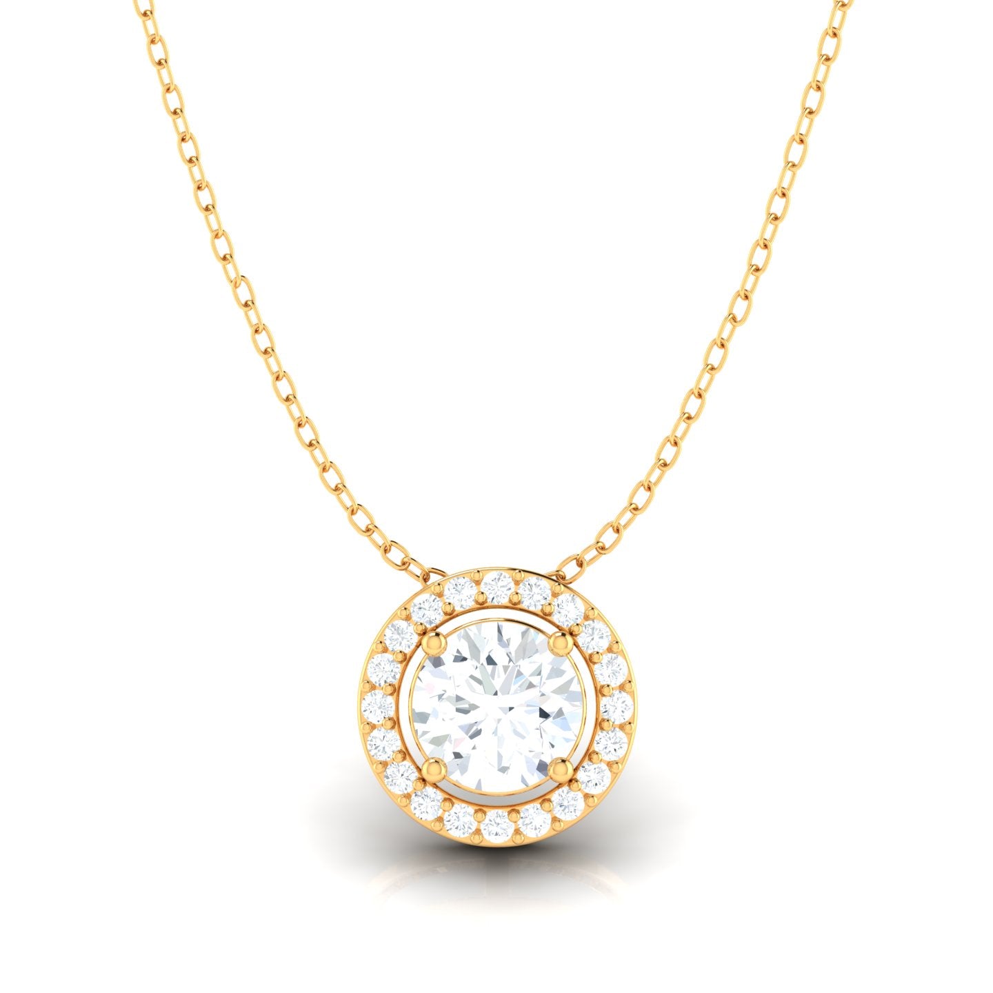 Betty Halo Round Diamond Pendant (WITHOUT CHAIN)