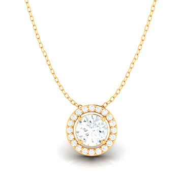 Betty Halo Round Diamond Pendant (WITHOUT CHAIN)