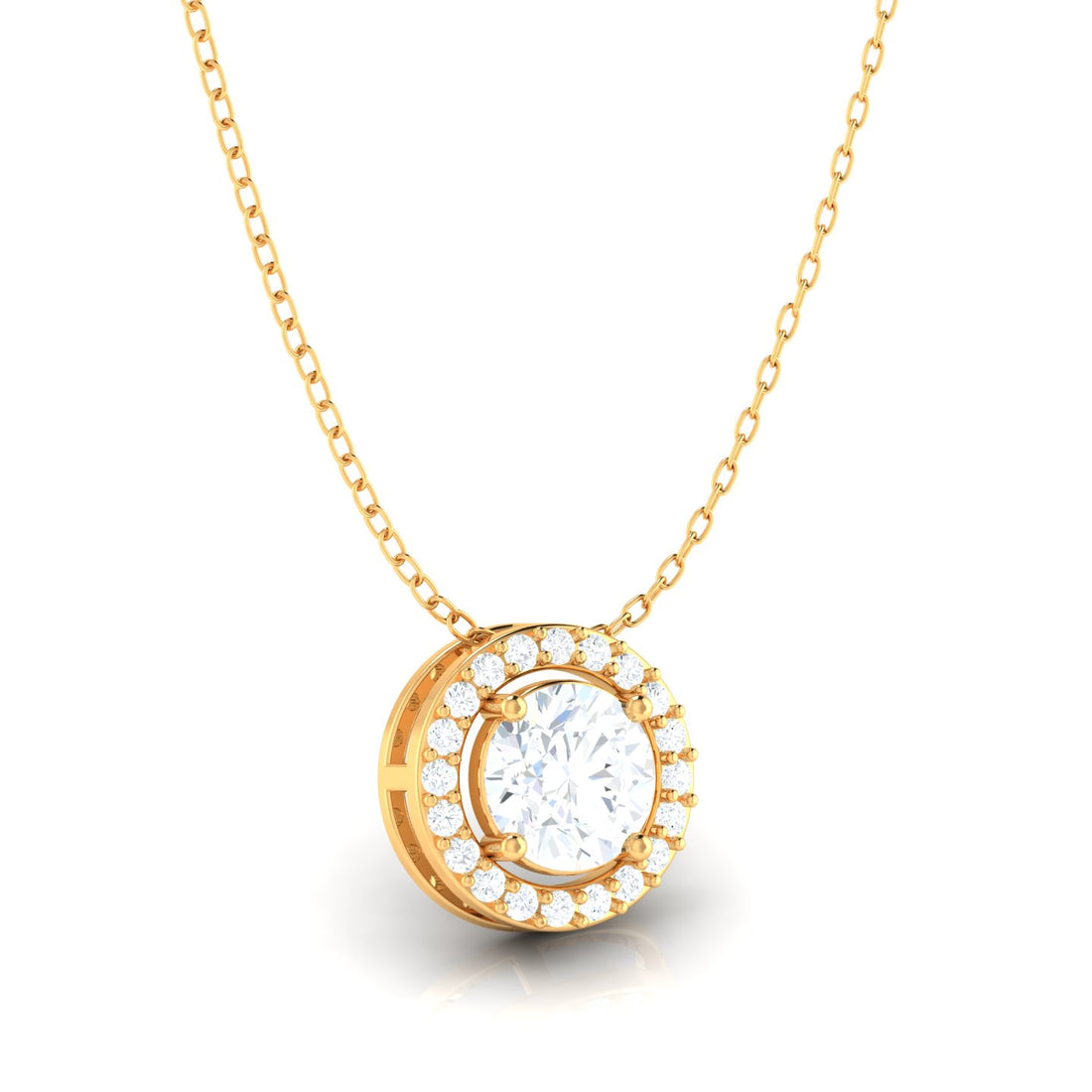 Betty Halo Round Diamond Pendant (WITHOUT CHAIN)