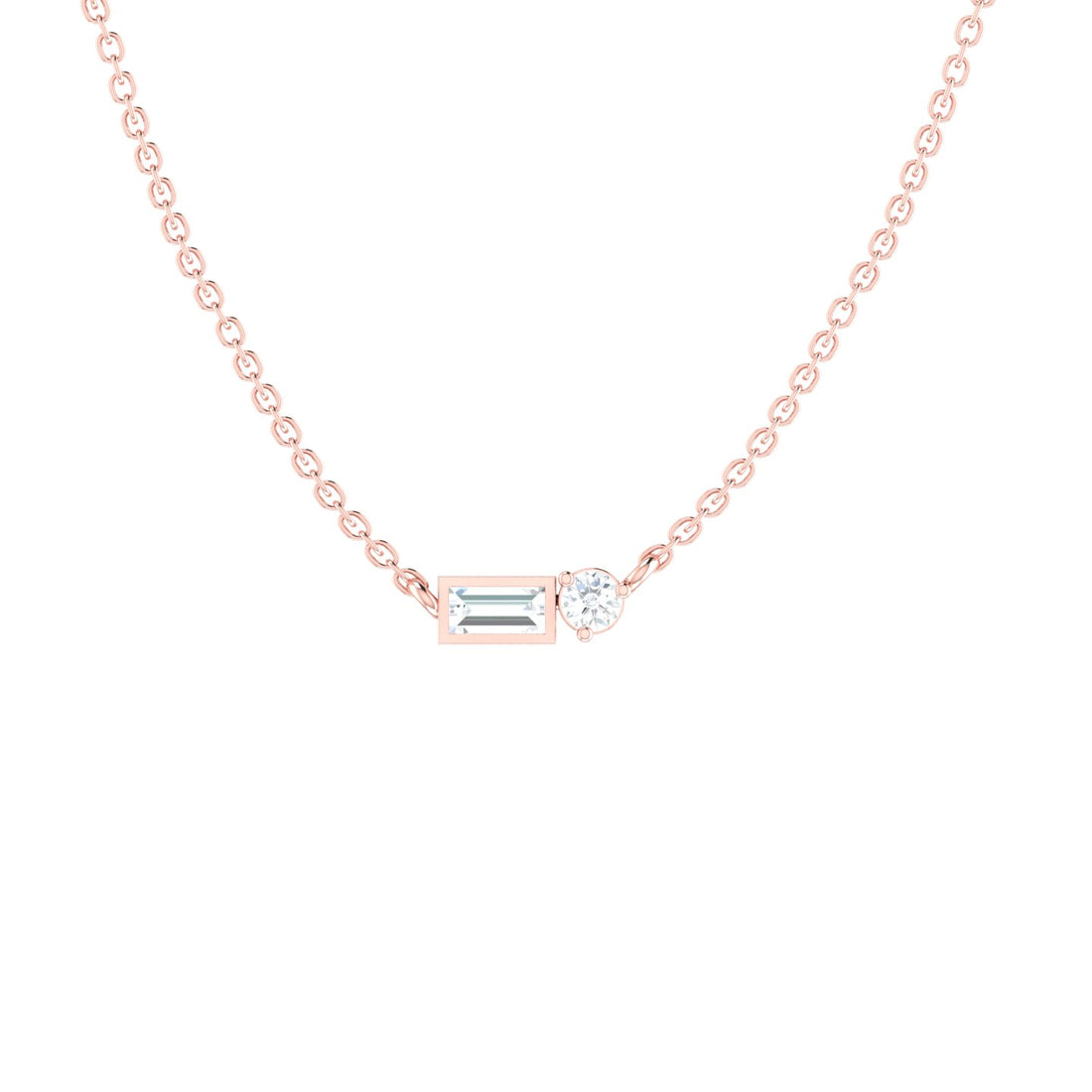Baguette Diamond Necklace