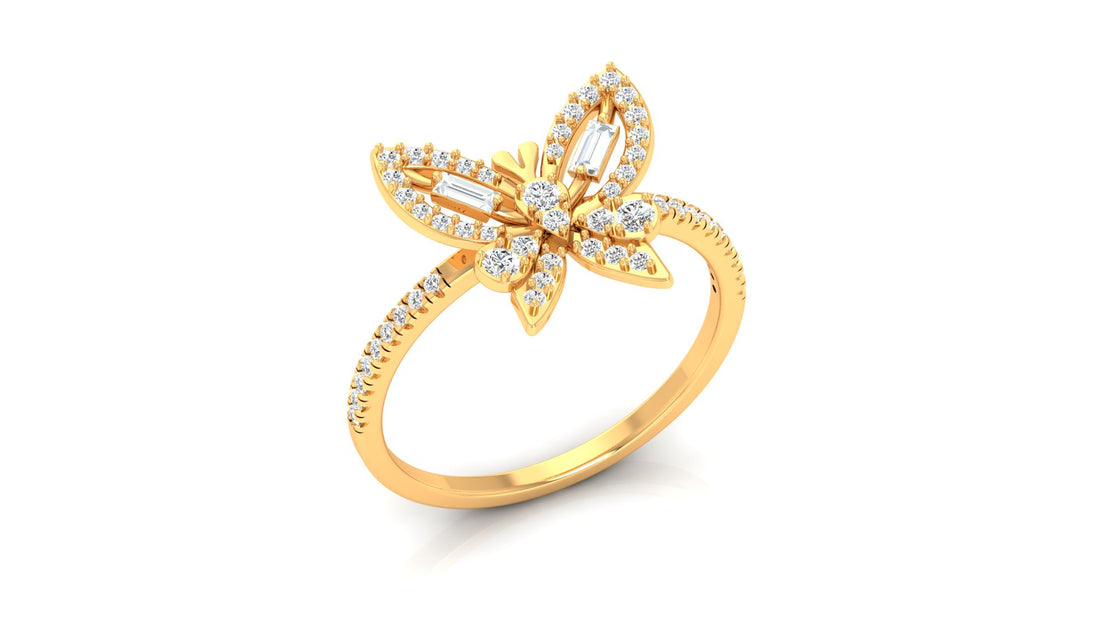 Butterfly Ring in Sterling 14KT