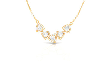 Radiant Triangles Diamond Necklace Set
