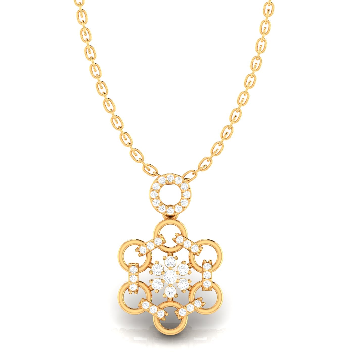 Circles Diamond Pendant (WITHOUT CHAIN)