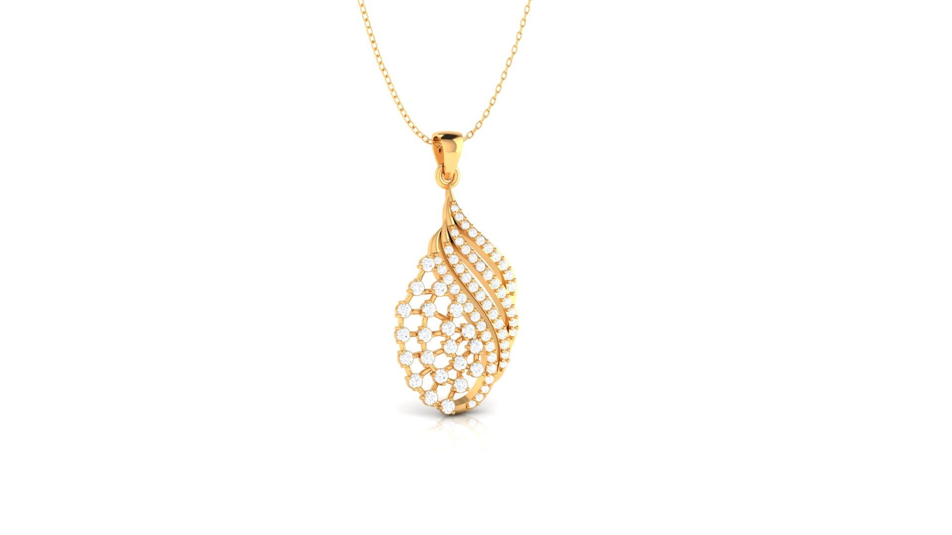 Radiant Wave Diamond Pendant (WITHOUT CHAIN)