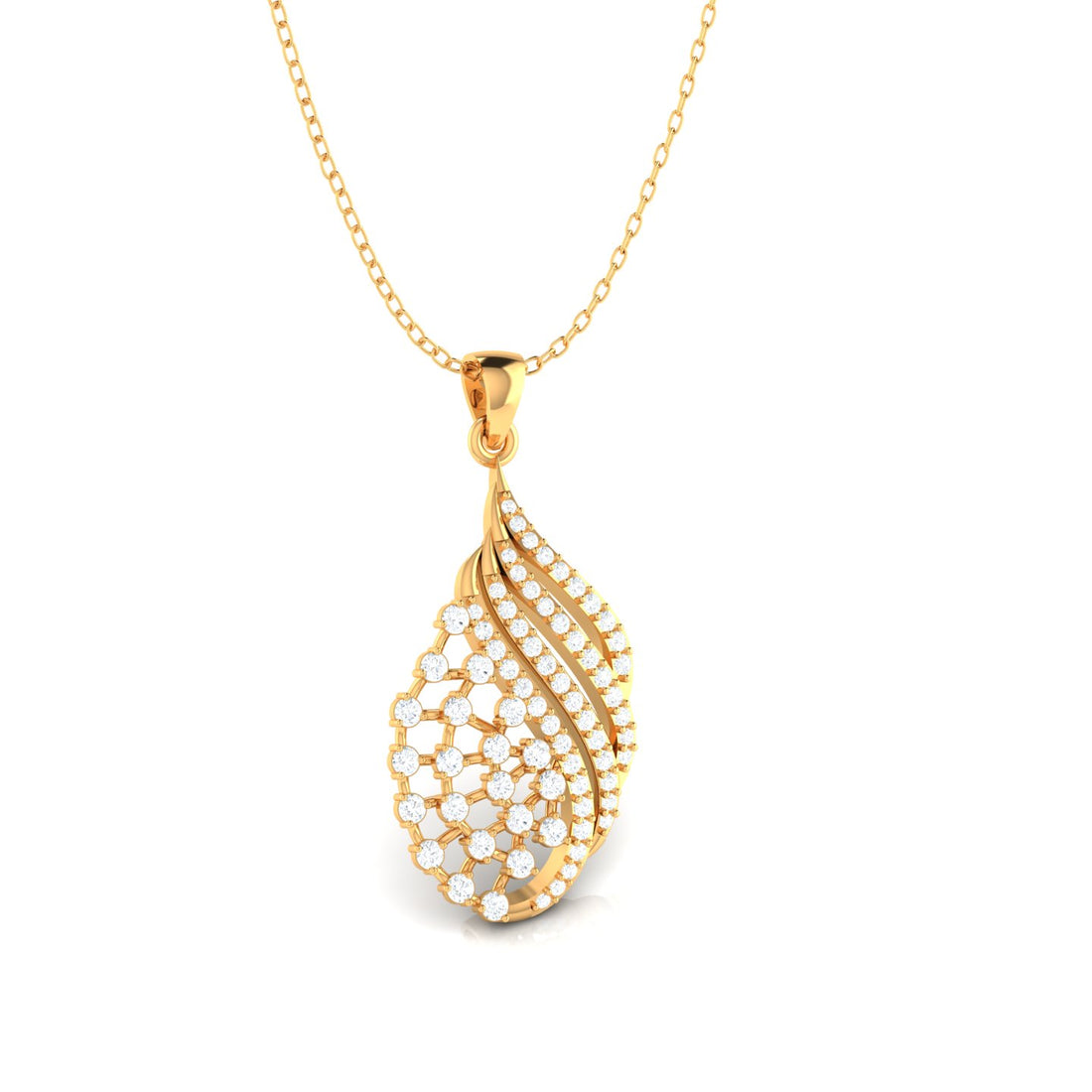 Radiant Wave Diamond Pendant (WITHOUT CHAIN)