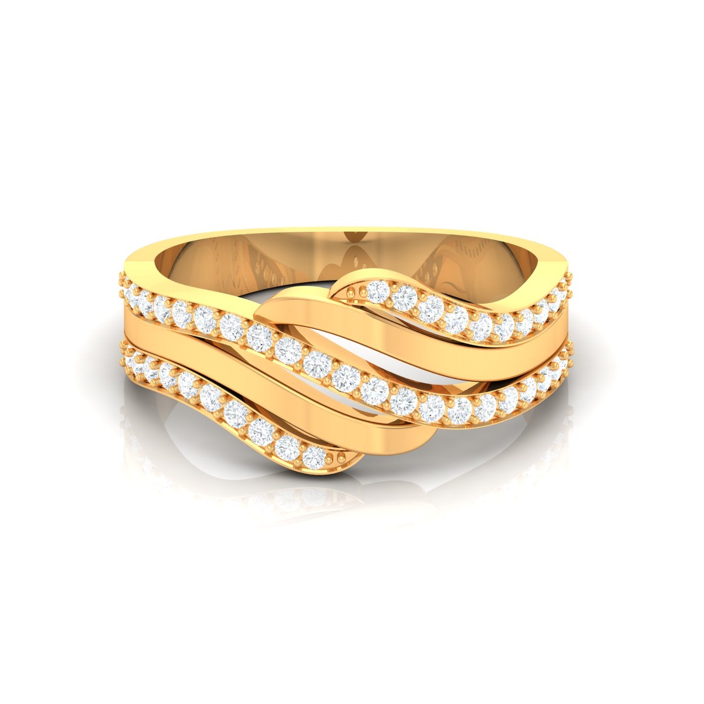 Twisted Strands Diamond Ring 14KT
