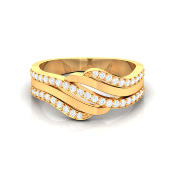 Twisted Strands Diamond Ring 14KT