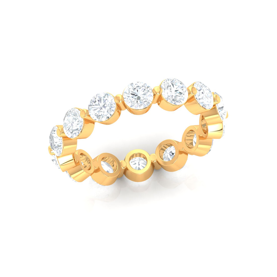 Radiant Horizon Round cut Diamond Eternity Band