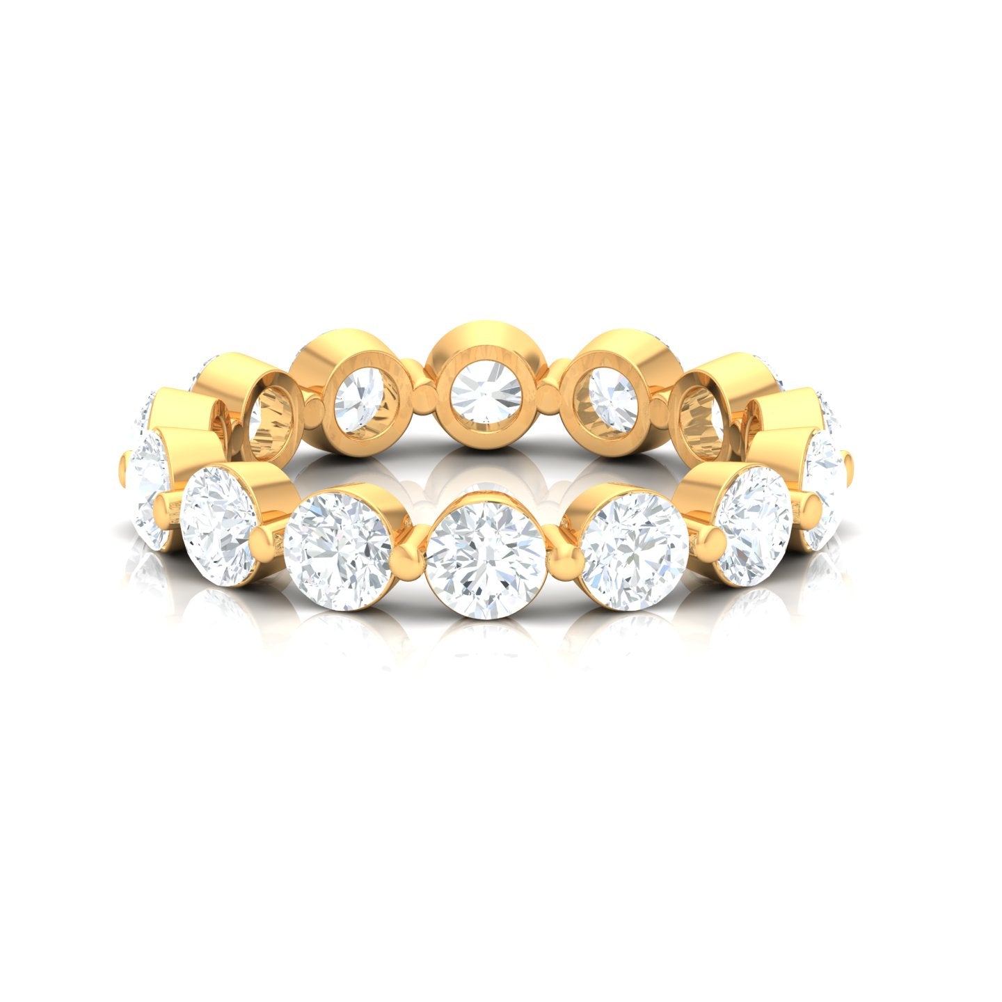 Radiant Horizon Round cut Diamond Eternity Band