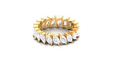 Half Eternity Marquise Ring