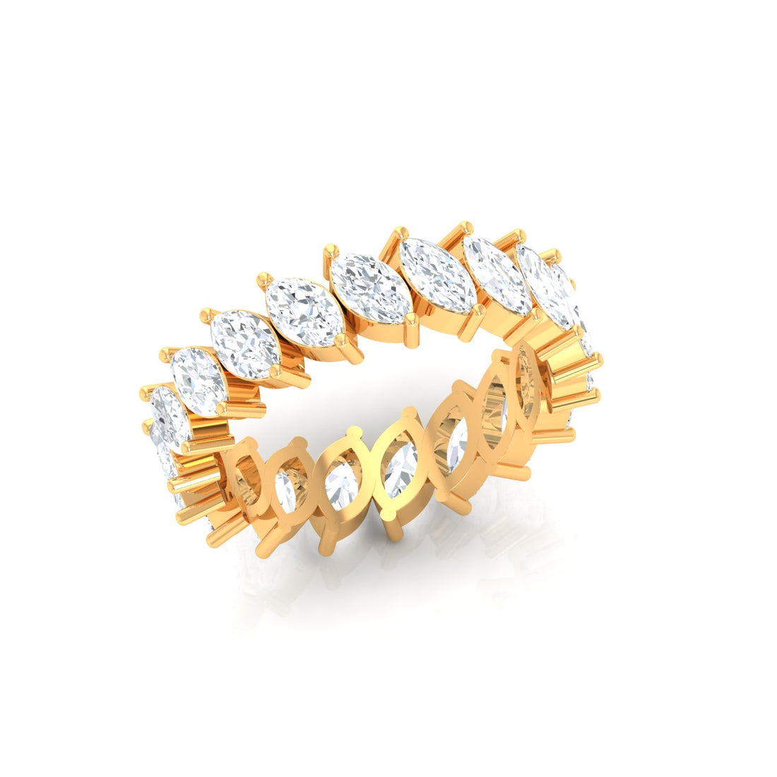 Half Eternity Marquise Ring