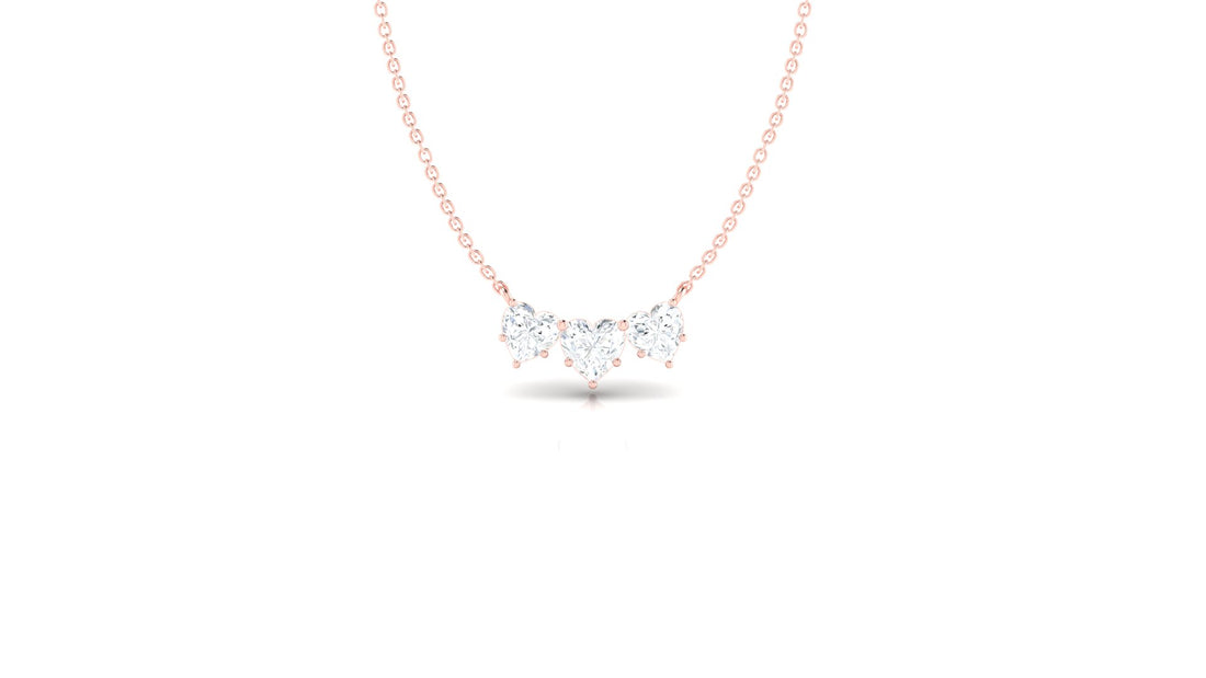 Trio Heart Cluster Diamond Pendant (WITHOUT CHAIN)