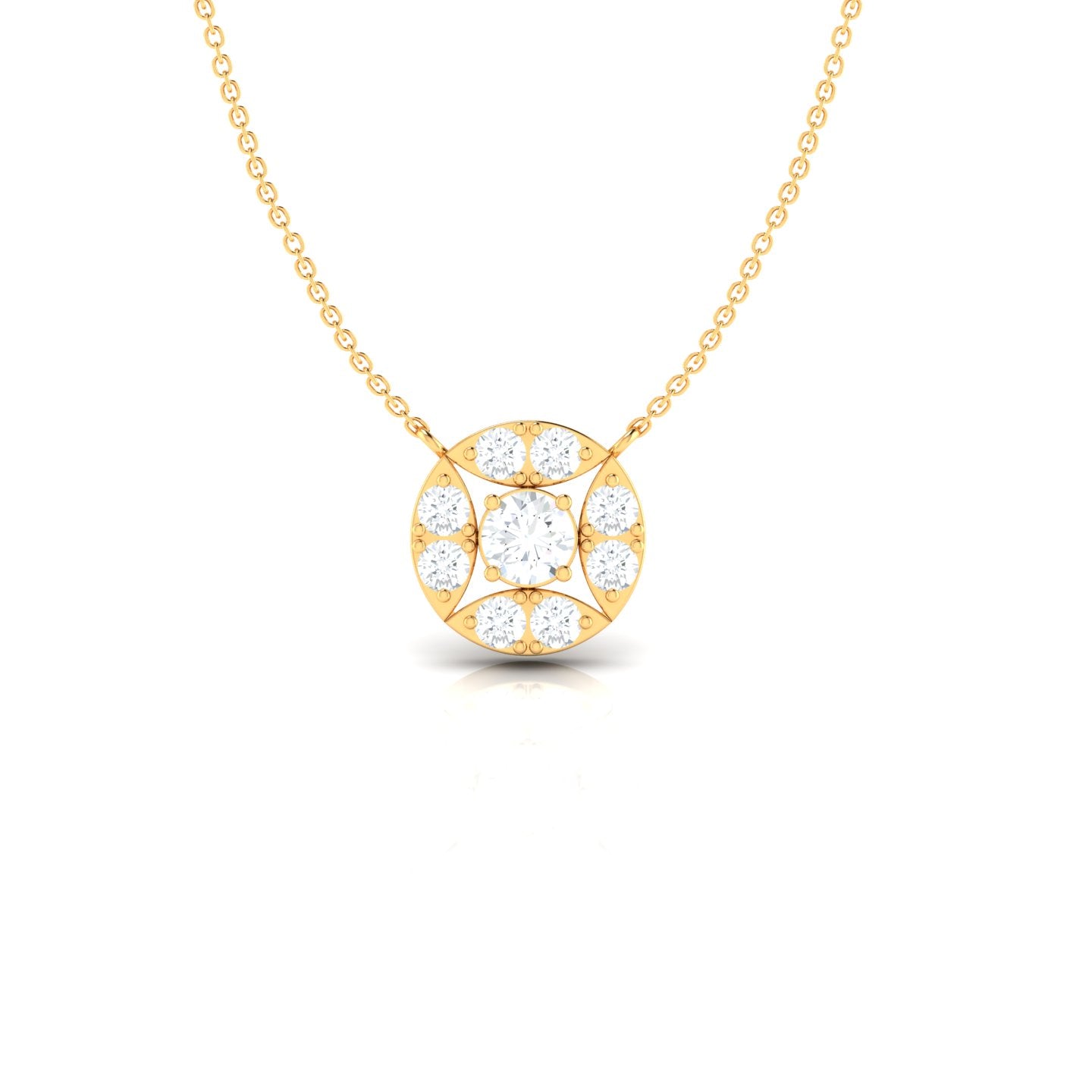 Vintage Round Diamond Pendant (WITHOUT CHAIN)