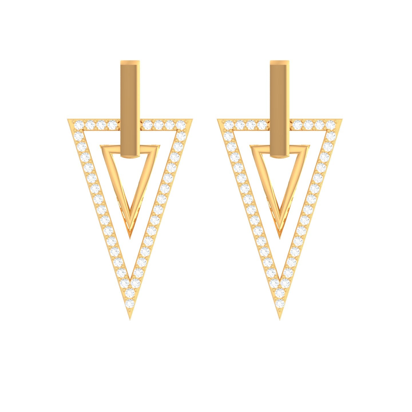 Captivating Contemporary Diamond Stud Earrings