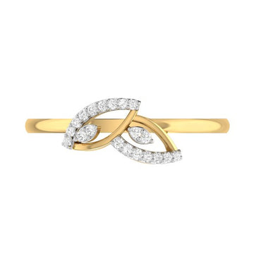 LR01340 LEAF DIAMOND RING