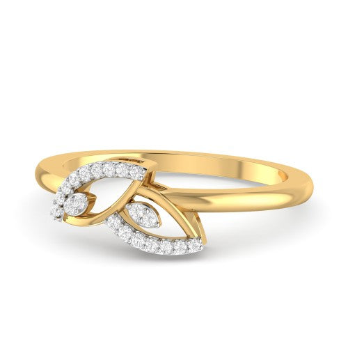 LR01340 LEAF DIAMOND RING