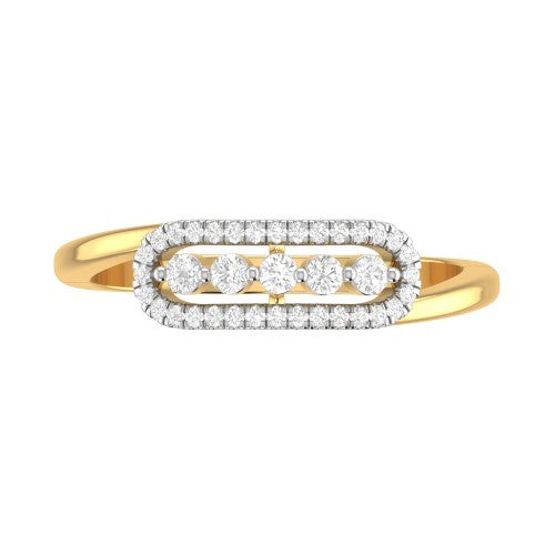 LR02631 OVOID DIAMOND RING