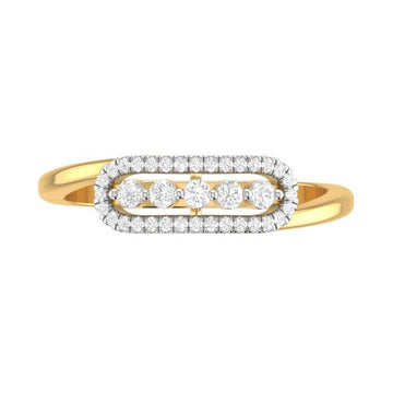 LR02631 OVOID DIAMOND RING