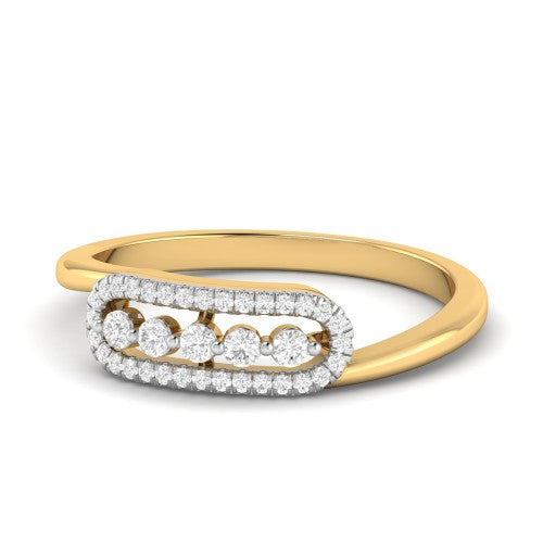 LR02631 OVOID DIAMOND RING