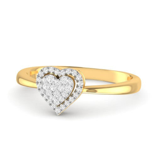 LR02792 HEART DIAMOND RING