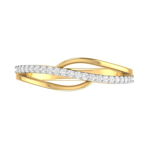 LR02971 WAVE DIAMOND RING