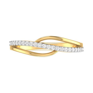 LR02971 WAVE DIAMOND RING