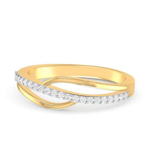 LR02971 WAVE DIAMOND RING