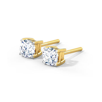 prime solitaire stud earrings