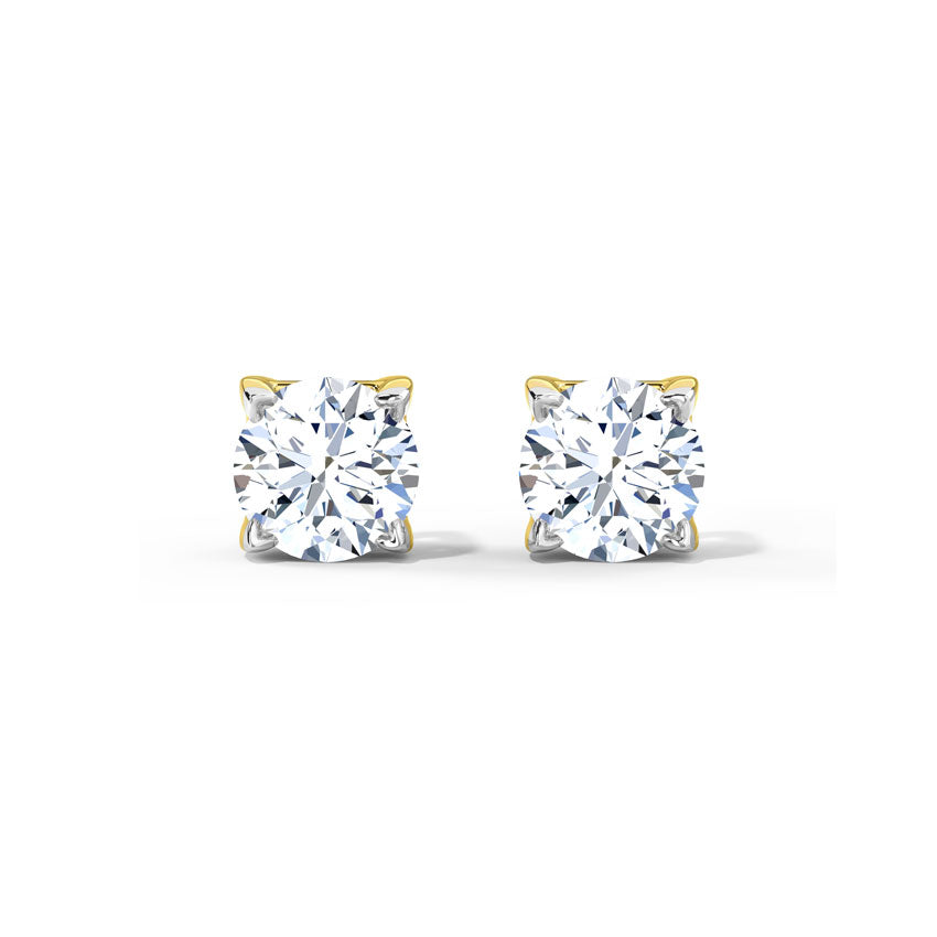 prime solitaire stud earrings